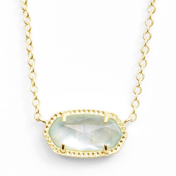Kendra Scott Elisa Light Blue Illusion Necklace Gold Plated March - Picture 6 of 7
